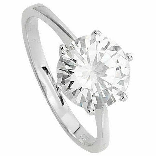 Sterling Silver Solitaire Ring Engagement Gemstone 925 Hallmarked Size J - T