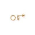 Roped Edge Circle Earrings 9ct Yellow Gold Hallmarked Brand New Boxed