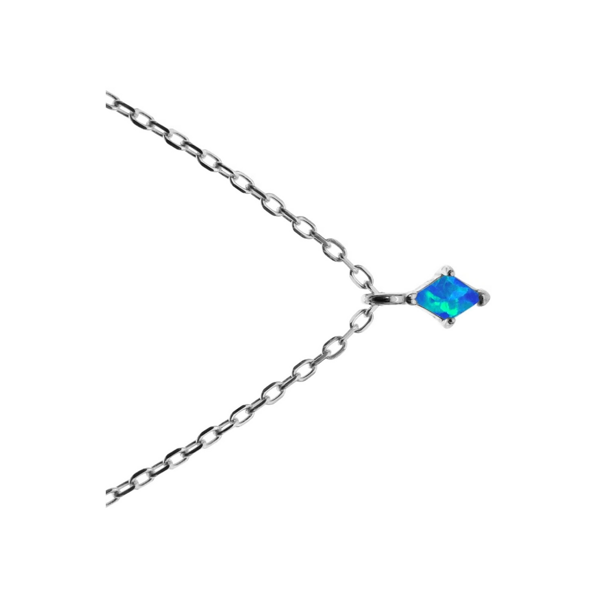 Natural Marquise Opal Necklace Solid Sterling Silver 925 Hallmarked British Made