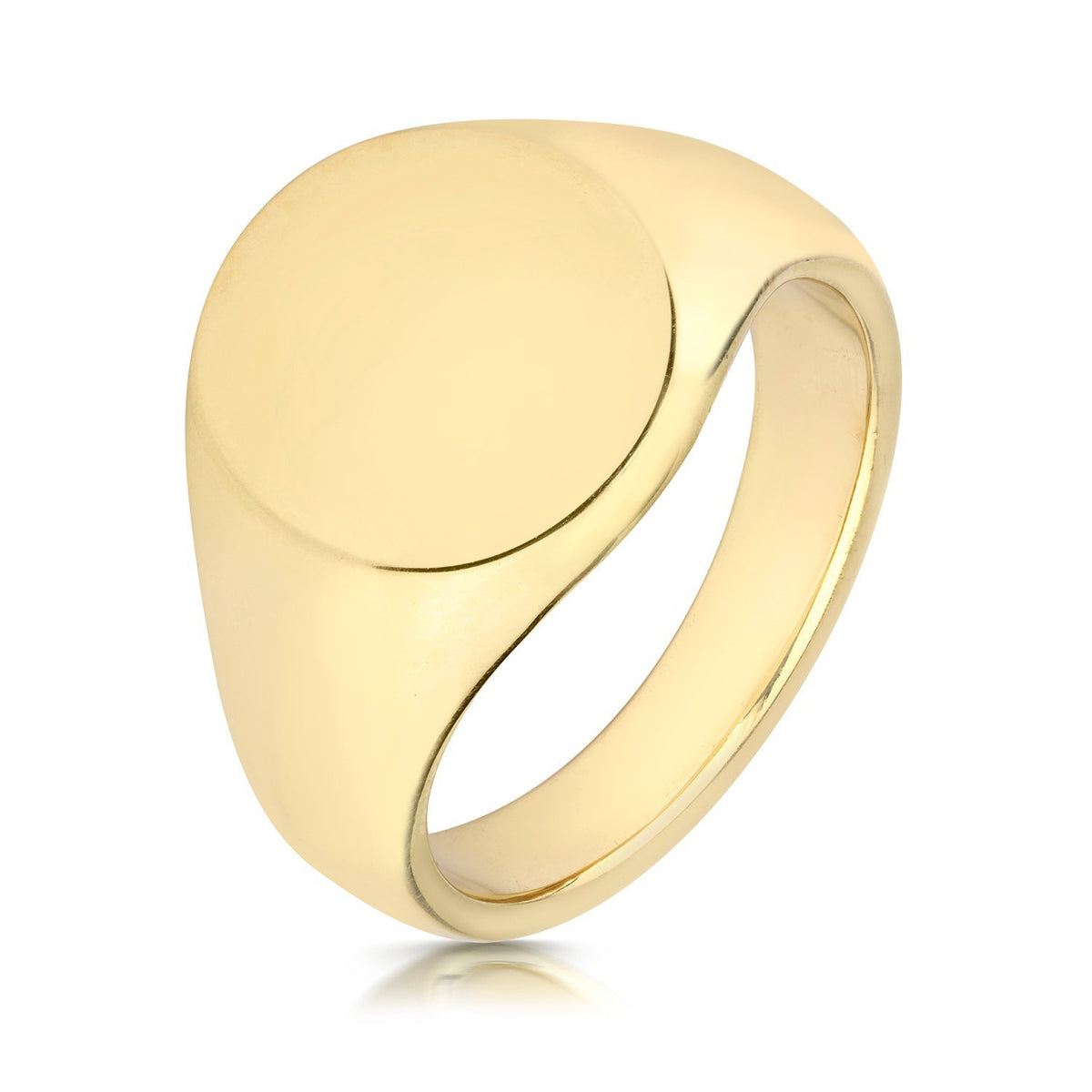Heavy Mens 9ct Yellow Gold Signet Ring 375 Hallmarked British Made Size K - Z