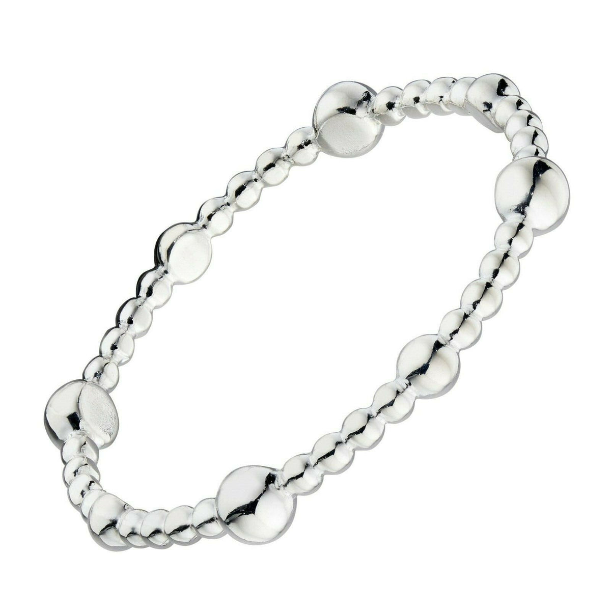 Sterling Silver Stacking Bead Ring 925 Hallmarked Size K - S British Made