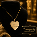 Engravable Heart Pendant Yellow Gold 375 Hallmarked British Made Brand New