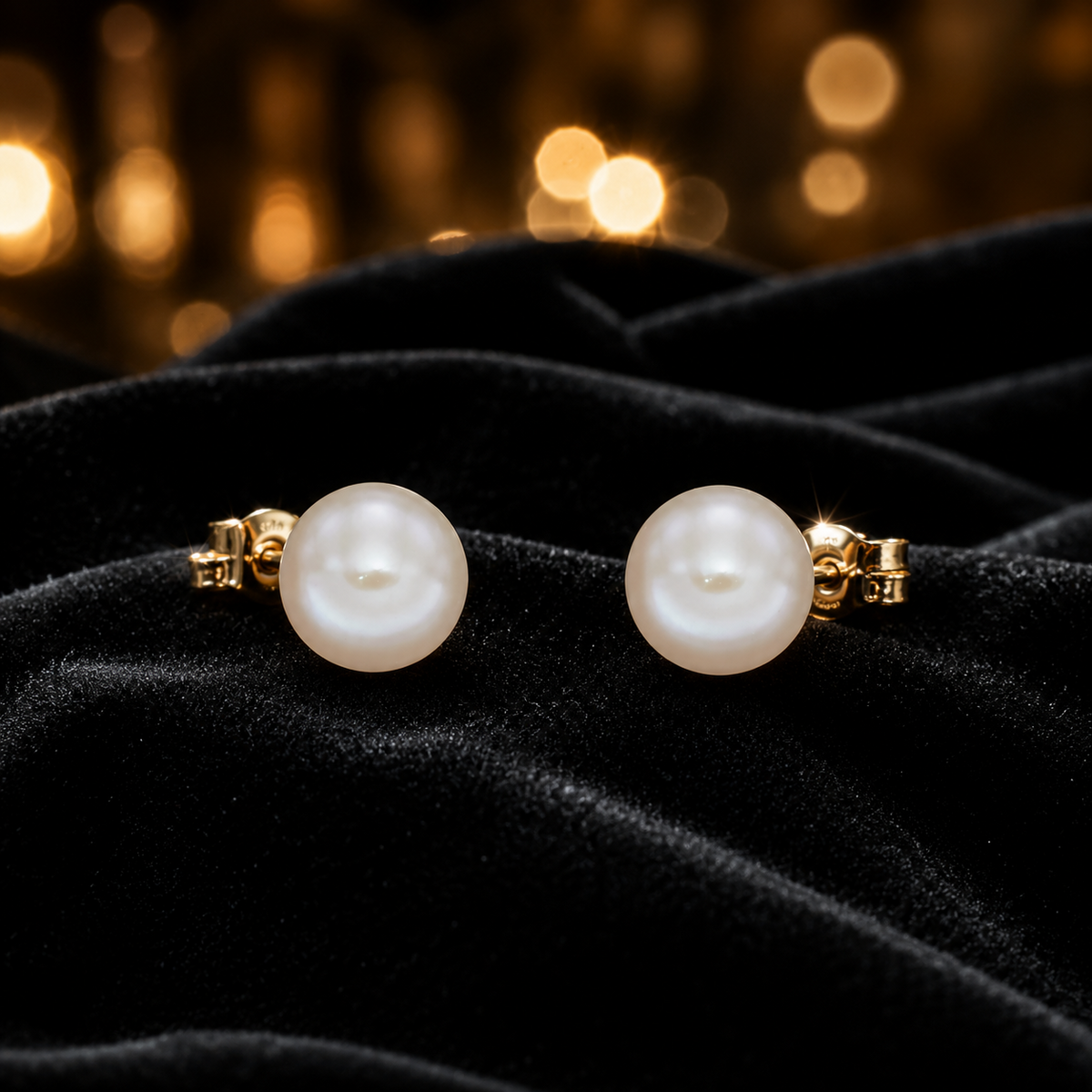 3mm Round Pearl Stud Earrings British Made 9ct Yellow Gold 375 Hallmarked
