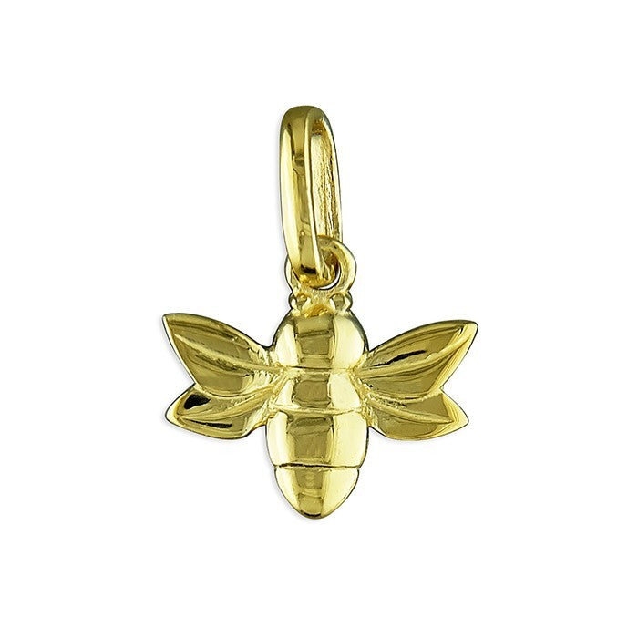 Baby Bumble Bee Pendant 18ct Yellow Gold Plated Hallmarked All Chain Lengths