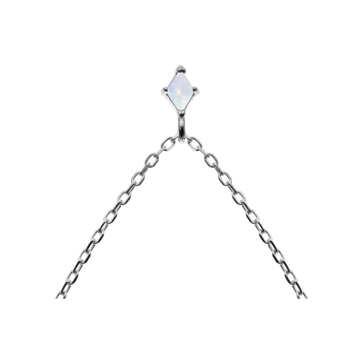 Natural Marquise Opal Necklace Solid Sterling Silver 925 Hallmarked British Made