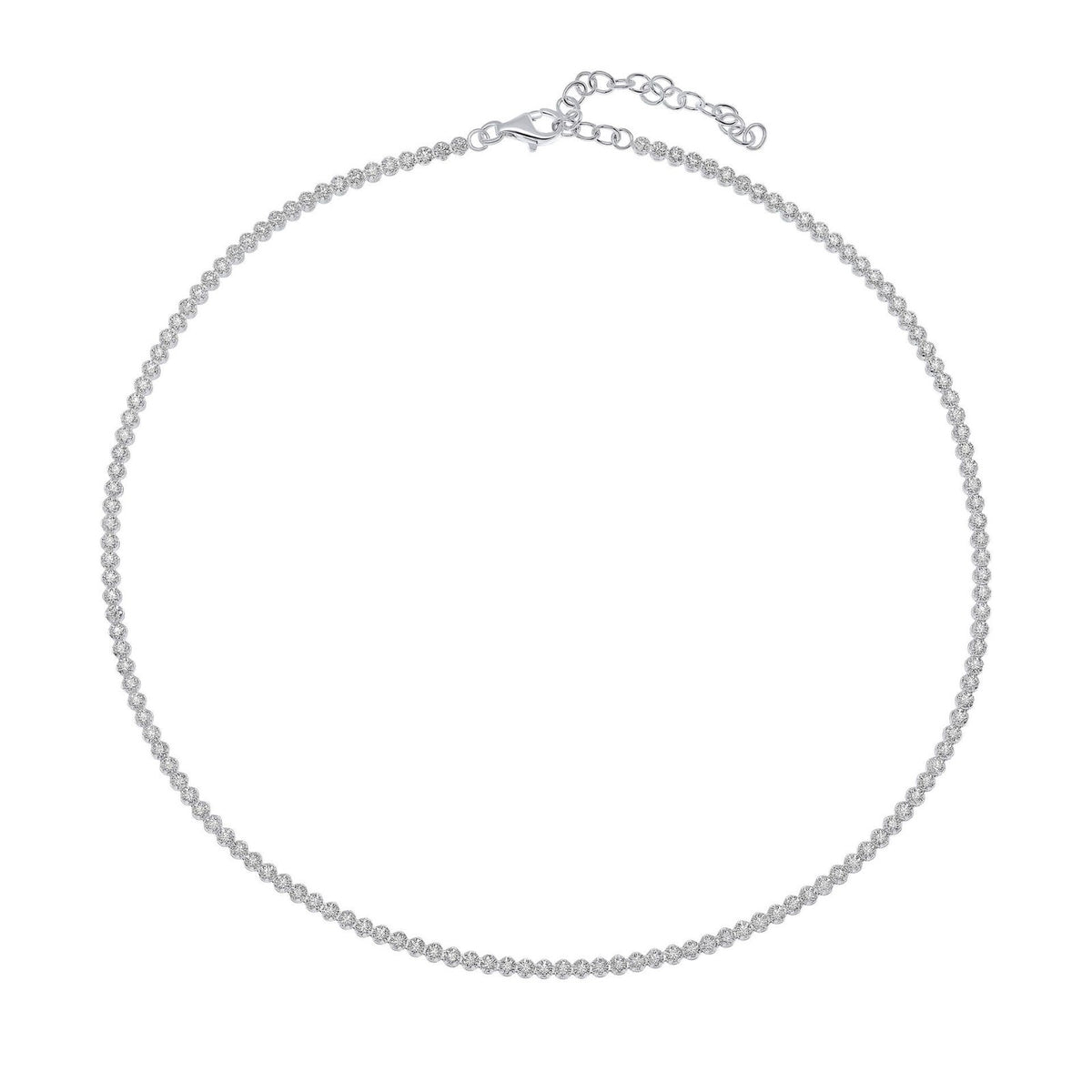 Gemstone Cup Chain Necklace Sterling Silver 925 Hallmark British Made