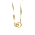 Ridged Textured Interlinking Necklace 9ct Yellow Gold 375 Hallmark British Made