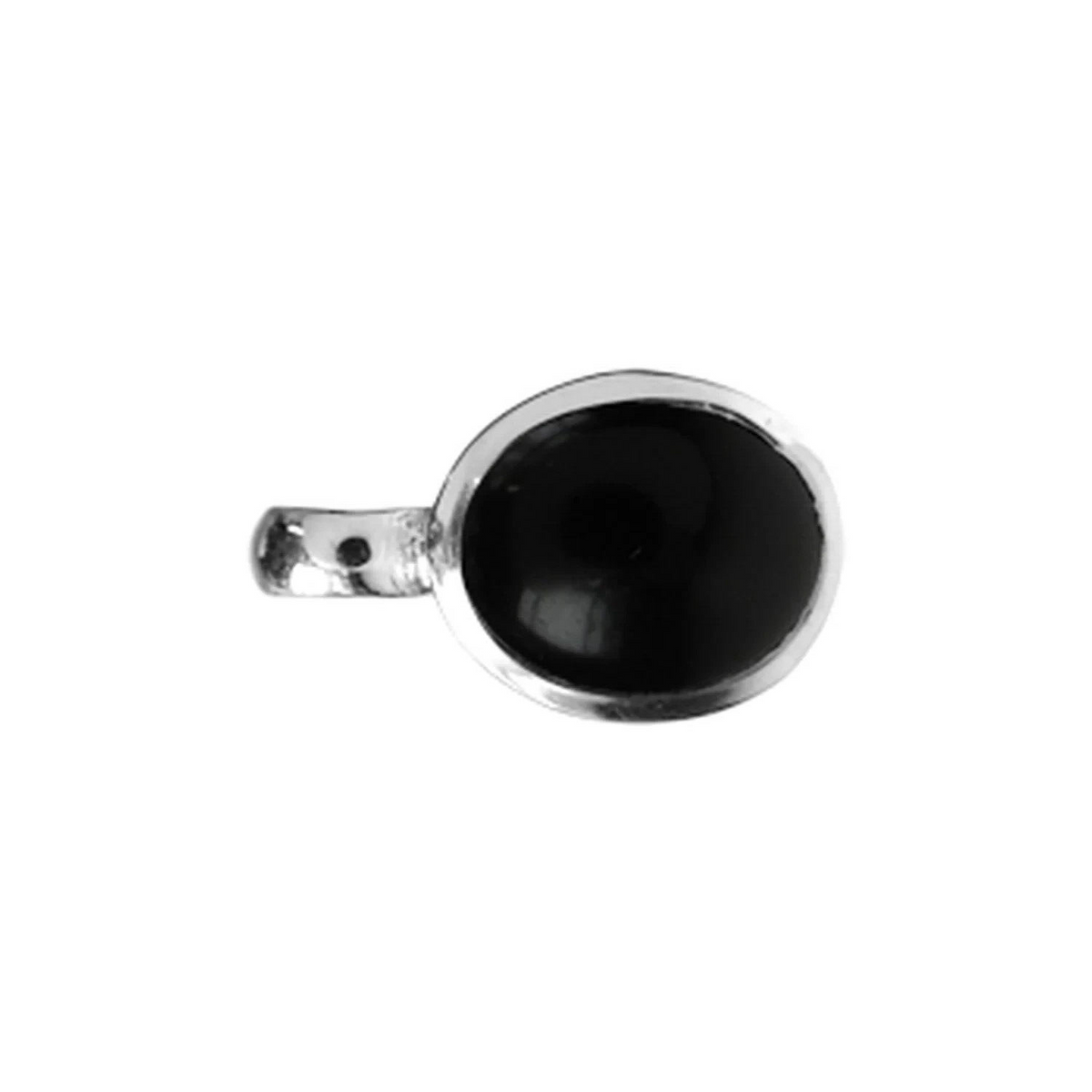 Oval Black Onyx Pendant Sterling Silver 925 Hallmarked All Chain Lengths