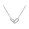 Intertwined Oval Loop Necklace Solid Sterling Silver 925 Hallmarked British Made