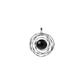 Black Onyx Flush Web Pendant Sterling Silver Hallmarked All Chain Lengths