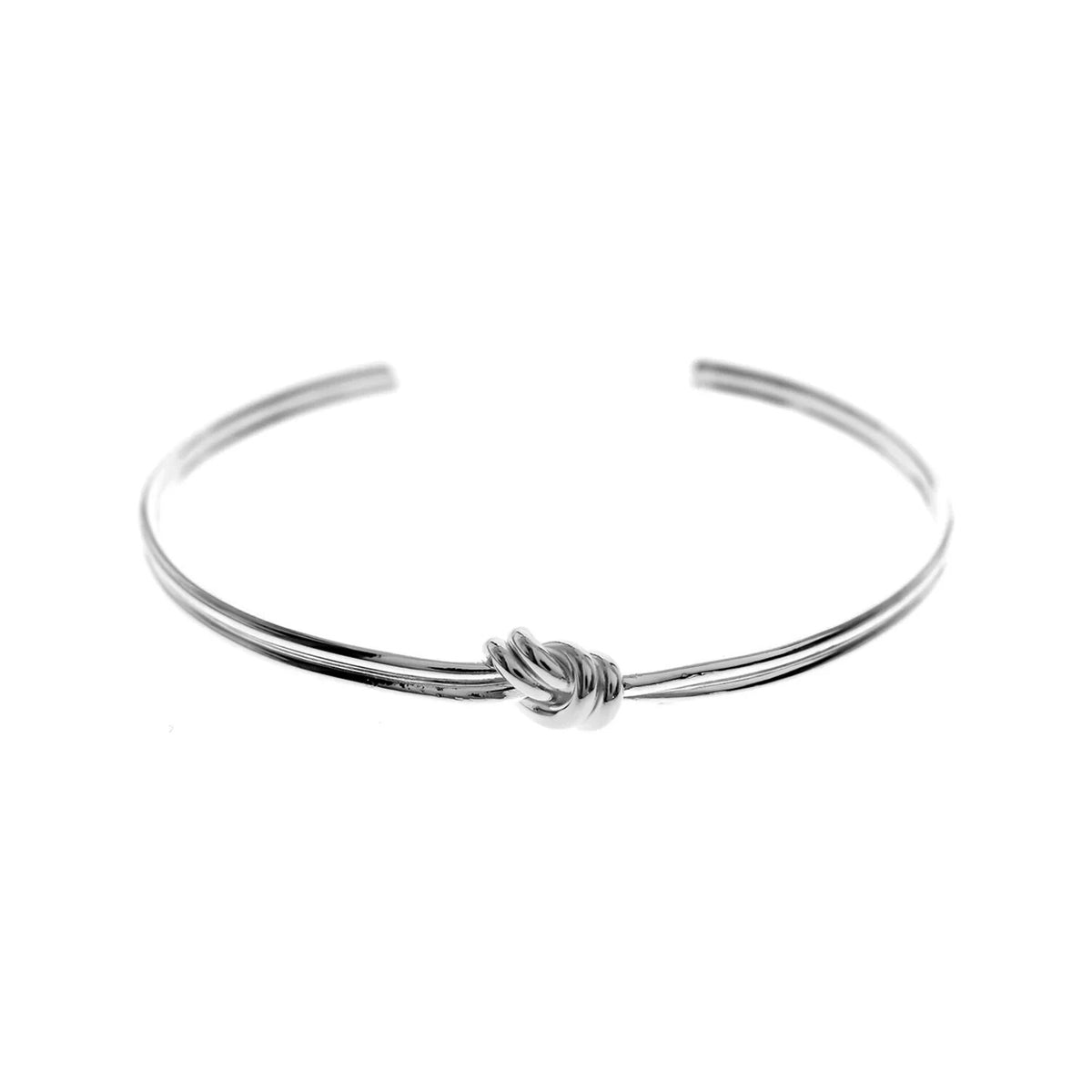 Sterling Silver Knot Torque Bangle British Made 925 Hallmarked Brand New Boxed