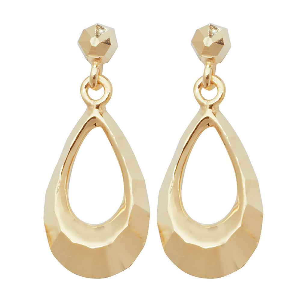 Pear Drop Earrings 9ct Yellow Gold 375 Hallmarked British Made Brand New Boxed