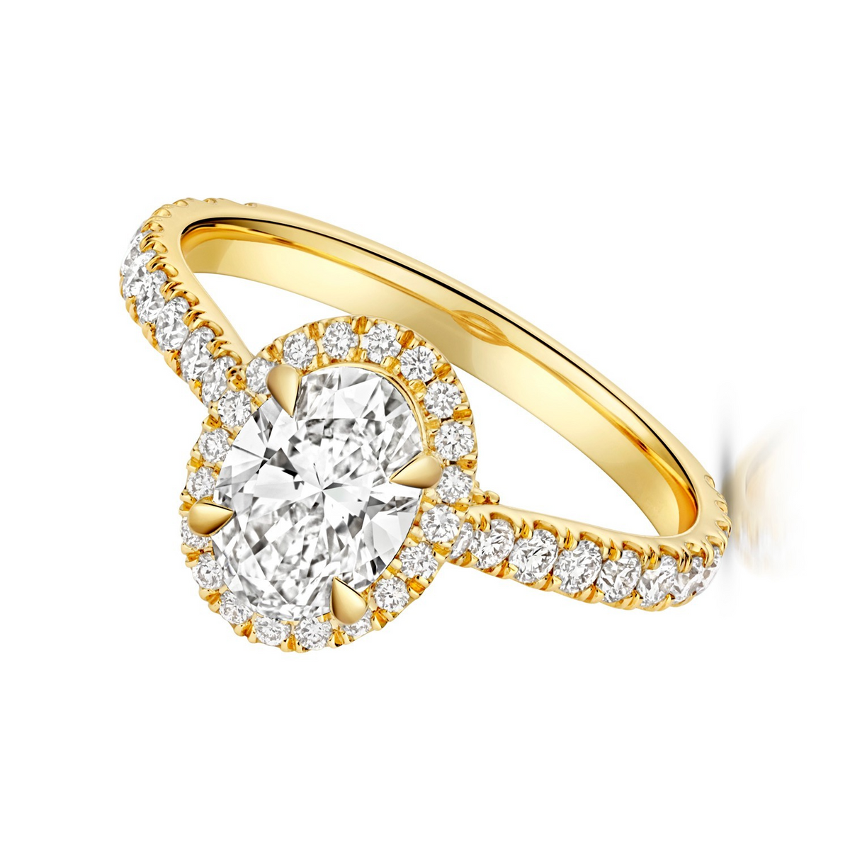 55 Lab-Grown Diamond Engagement Ring 18ct Yellow Gold Hallmarked Sizes J - Q