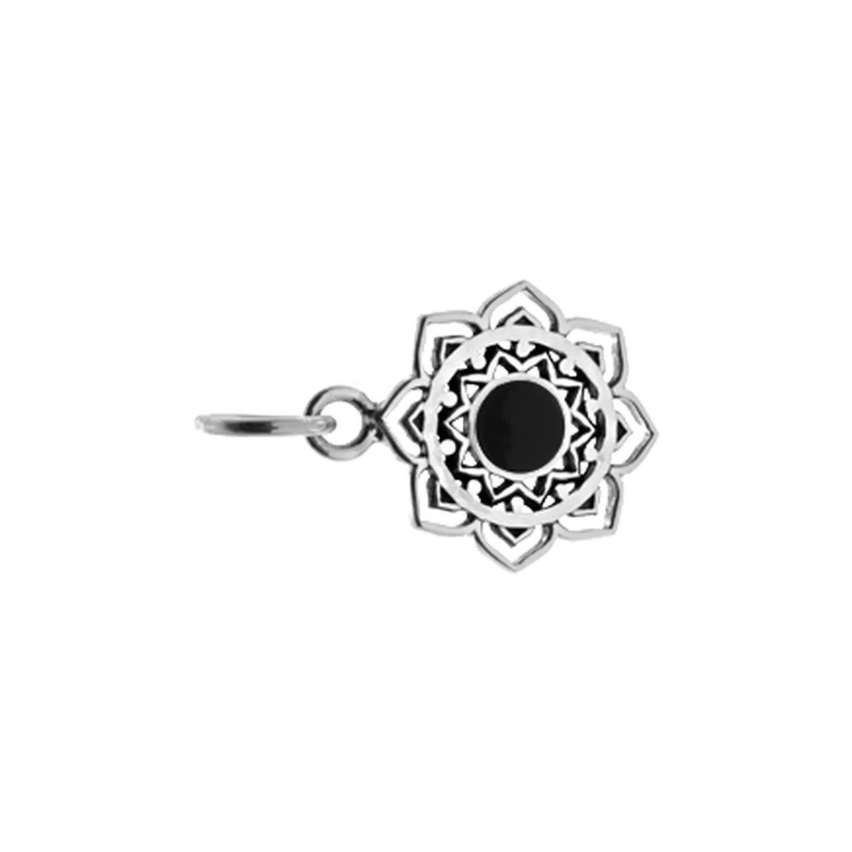 Onyx Mandala Pendant Sterling Silver 925 Hallmarked All Chain Lengths Brand New
