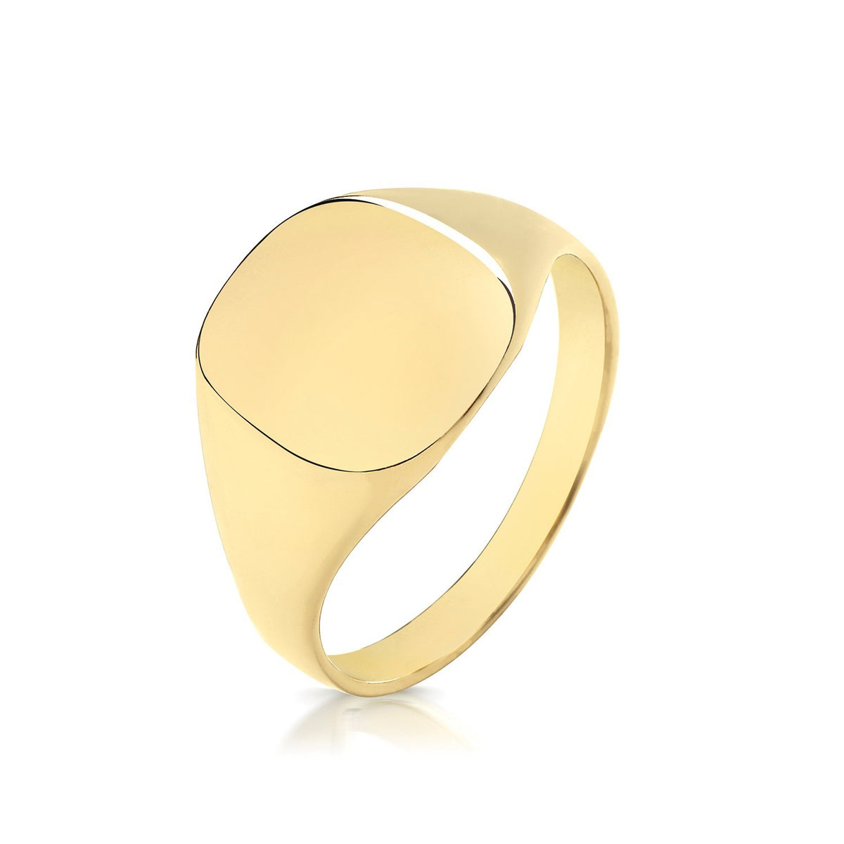 Heavy Mens 9ct Yellow Gold Signet Ring 375 Hallmarked British Made Size M - Z