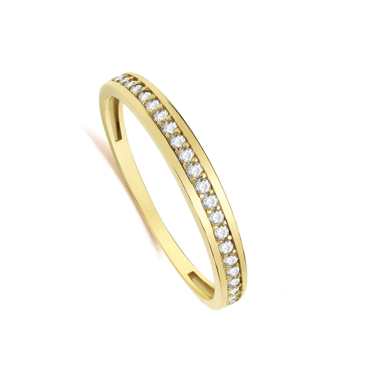 Eternity Ring 9ct Yellow Gold Hallmarked Sizes J - T British Made Brand New