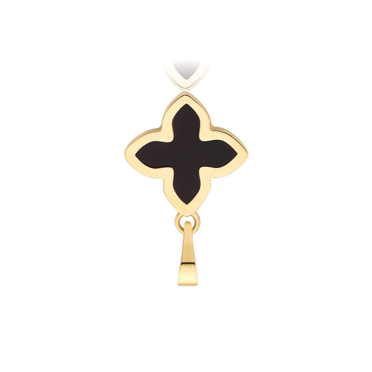 Floral Onyx 9ct Yellow Gold Pendant 375 Hallmarked All Chain Lengths