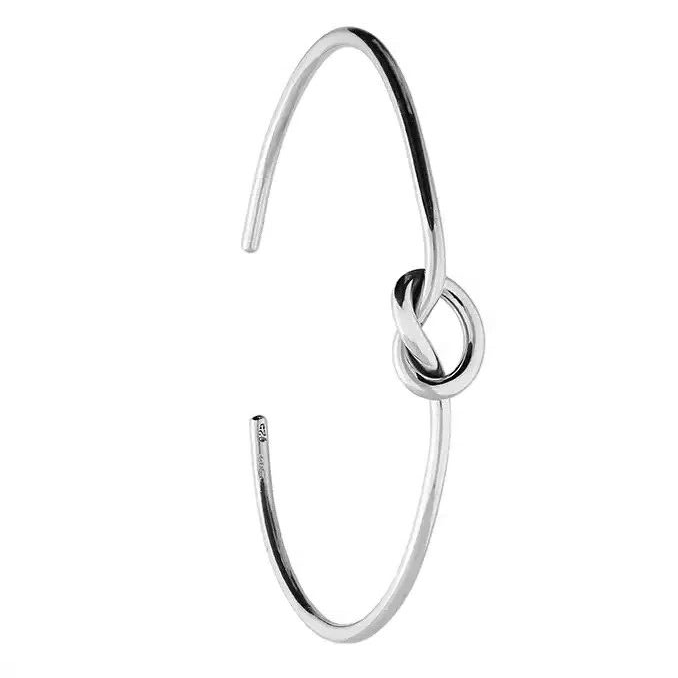 Open Twisted Knot Bangle Sterling Silver 925 Hallmarked British Made Brand New