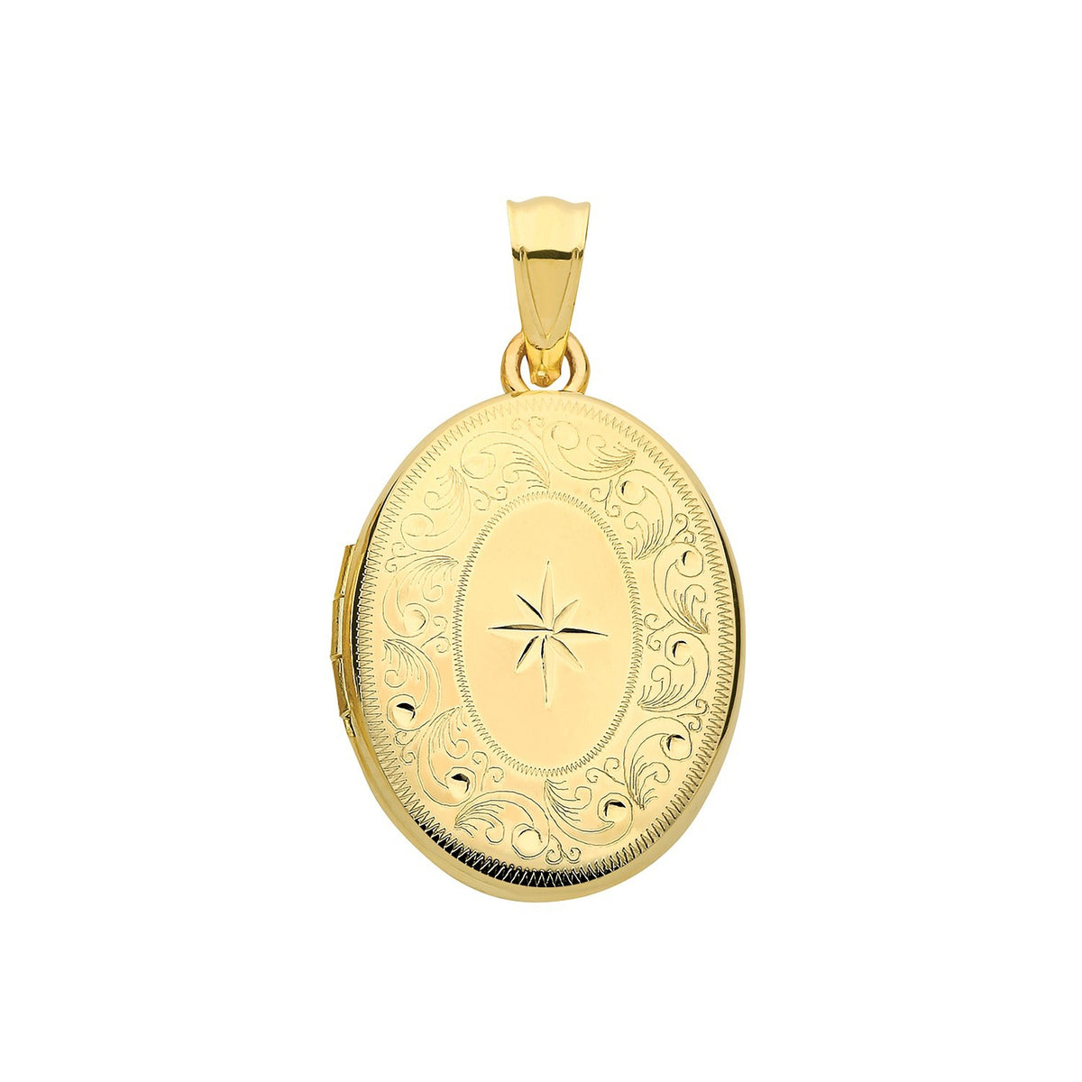 Victorian Style 9ct Yellow Gold Locket 375 Hallmarked  All Chain Lengths