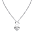 Filigree Heart T Bar Necklace Sterling Silver 925 Hallmarked Brand New