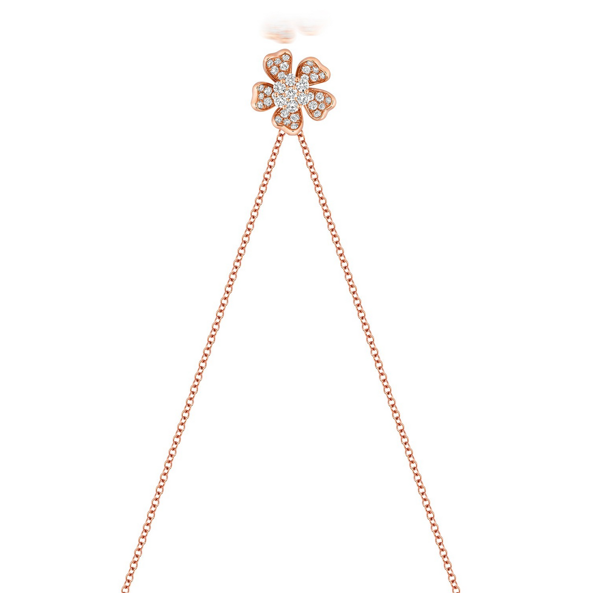 35 Natural Diamond Clover Necklace 18ct Rose Gold Hallmarked British Made