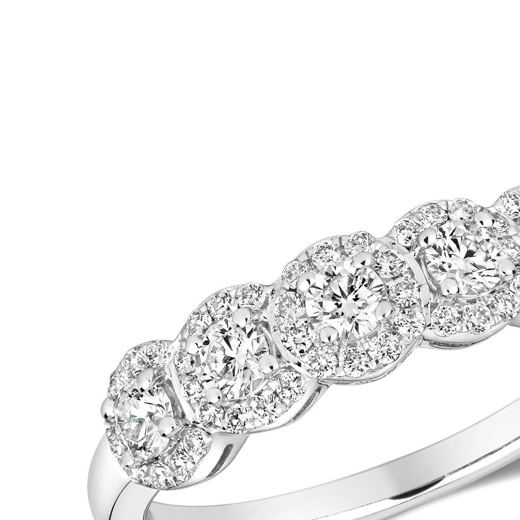 52 Natural Diamond Statement Ring 18ct White Gold Hallmarked Sizes J - Q