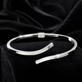 Hinged Crossover Bangle British Made 925 Hallmarked Brand New Boxed