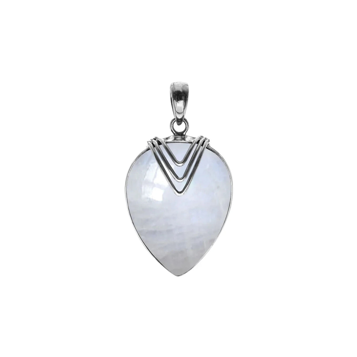 Teardrop Moonstone Pendant Sterling Silver 925 Hallmarked All Chain Lengths