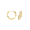 9ct Yellow Gold Bobble Hoop Earrings British Made 375 Hallmarked Brand New Boxed