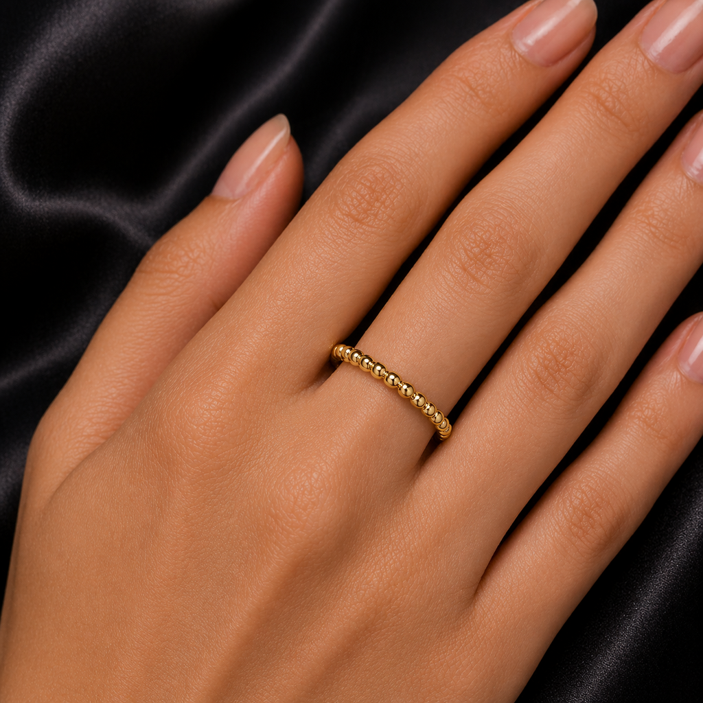 Bobble Ring 9ct Yellow Gold 375 Hallmarked Sizes J - P British Made Brand New