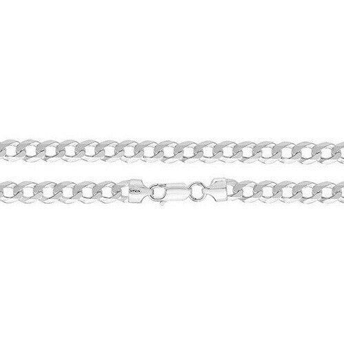 Men's Sterling Silver Bracelet Curb Link British Made 925 Hallmark 8" Weight 10g