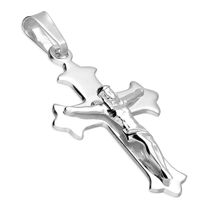 Fancy Crucifix Cross Sterling Silver 925 Hallmark British Made All Chain Lengths