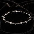 Flush 16 Natural Diamond 18ct White Gold Bracelet 375 Hallmarked British Made