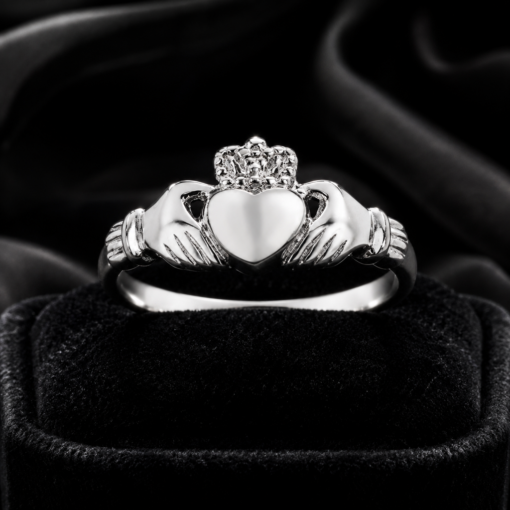 Sterling Silver Ring Claddagh 925 Hallmarked Size J - U British Made