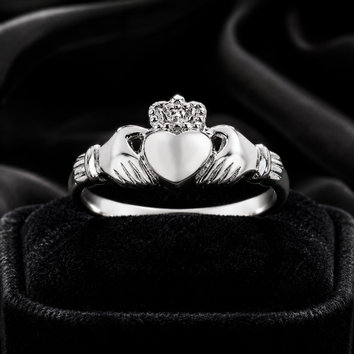 Sterling Silver Ring Claddagh 925 Hallmarked Size J - U British Made