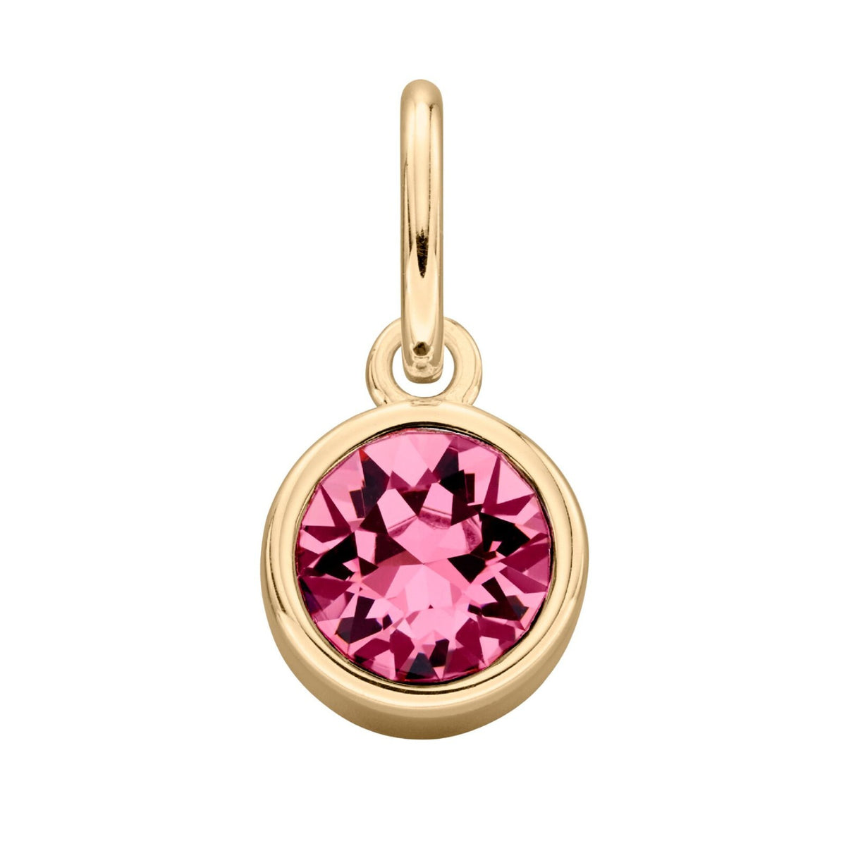 Crystal Birthstone Pendant 9ct Yellow Gold Plated Hallmarked All Months