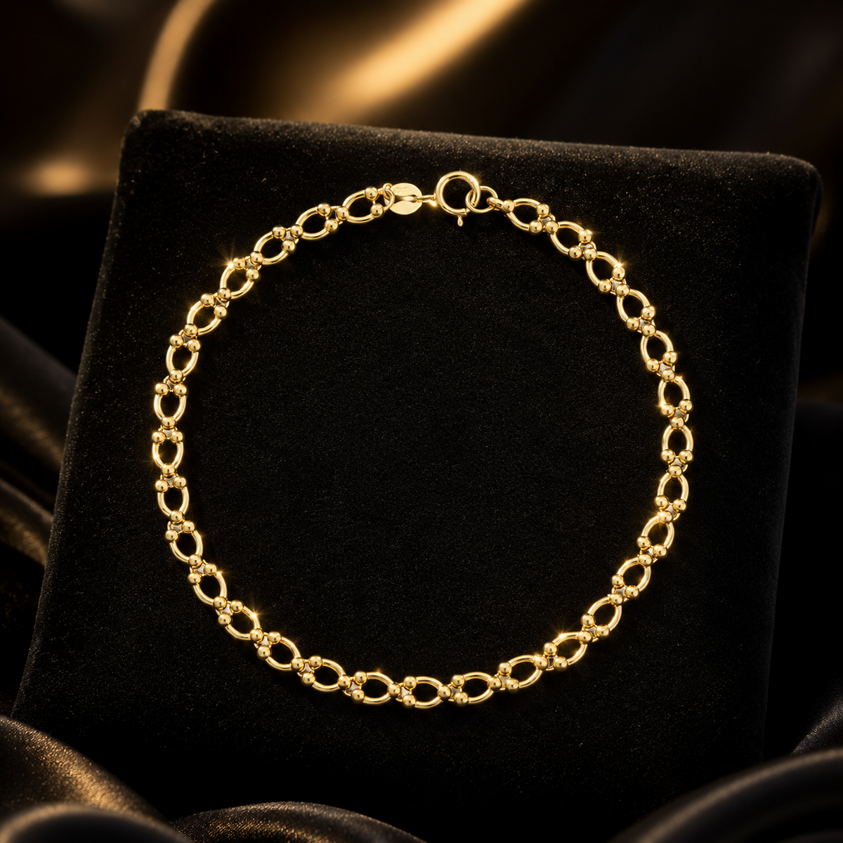 Oval Link Bracelet In 9ct Yellow Gold 375 Hallmark British Made Brand New Boxed