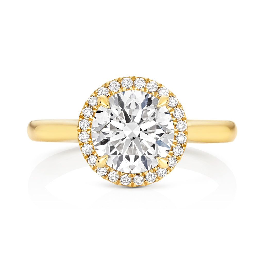 39 Lab-Grown Diamond Engagement Ring 18ct Yellow Gold Hallmarked Sizes J - Q