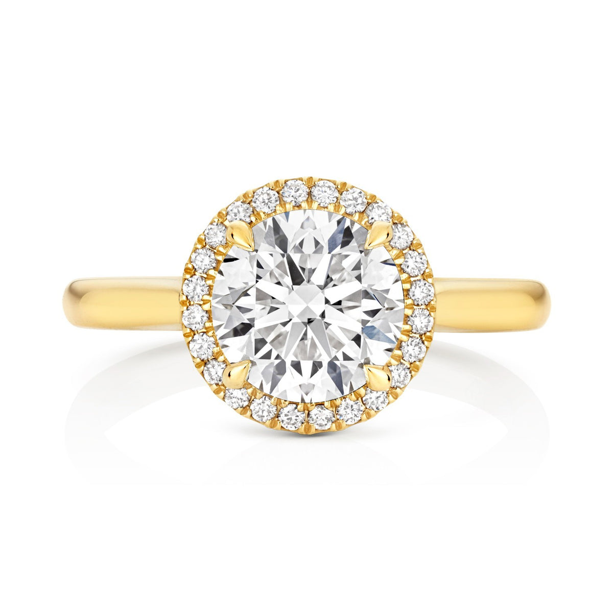39 Lab-Grown Diamond Engagement Ring 18ct Yellow Gold Hallmarked Sizes J - Q