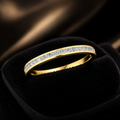 Channel Set Natural Diamond Eternity Ring 18ct Yellow Gold Hallmarked Sizes J-Q