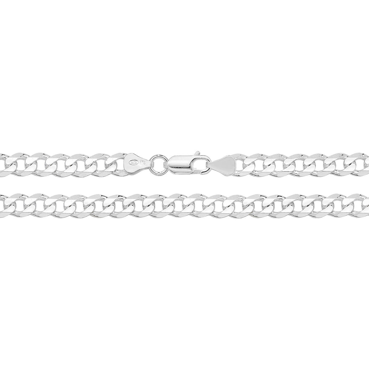 Men's Sterling Silver Bracelet Curb Link British Made 925 Hallmark 8" Weight 20g