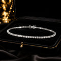 Natural Diamond 18ct White Gold Tennis Bracelet 375 Hallmarked British Made