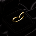 Wishbone Ring 9ct Yellow Gold Hallmarked Sizes J - Q British Made