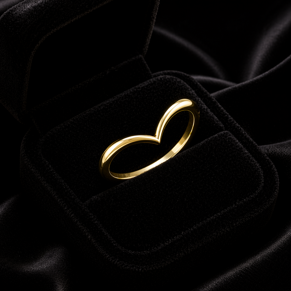 Wishbone Ring 9ct Yellow Gold Hallmarked Sizes J - Q British Made