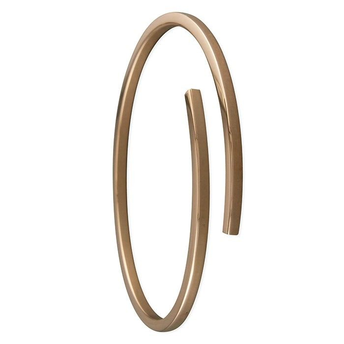 Rose Gold Plated Bangle Crossover British Made Hallmarked Brand New Boxed