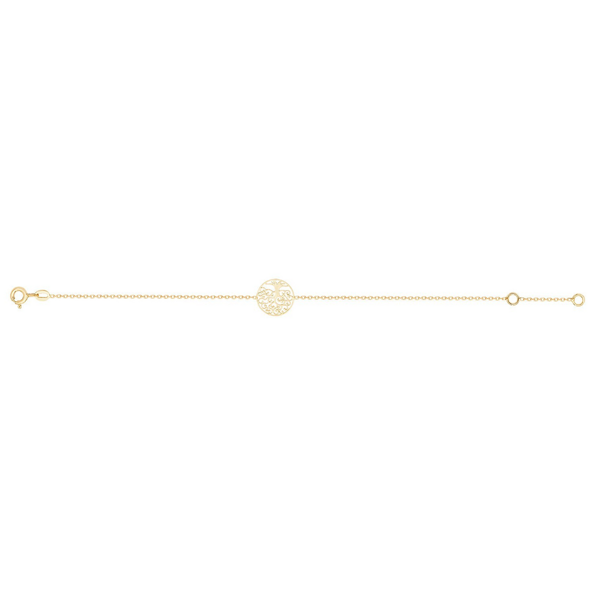 Ladies Tree Of Life Bracelet 9ct Yellow Gold 375 Hallmarked British Made