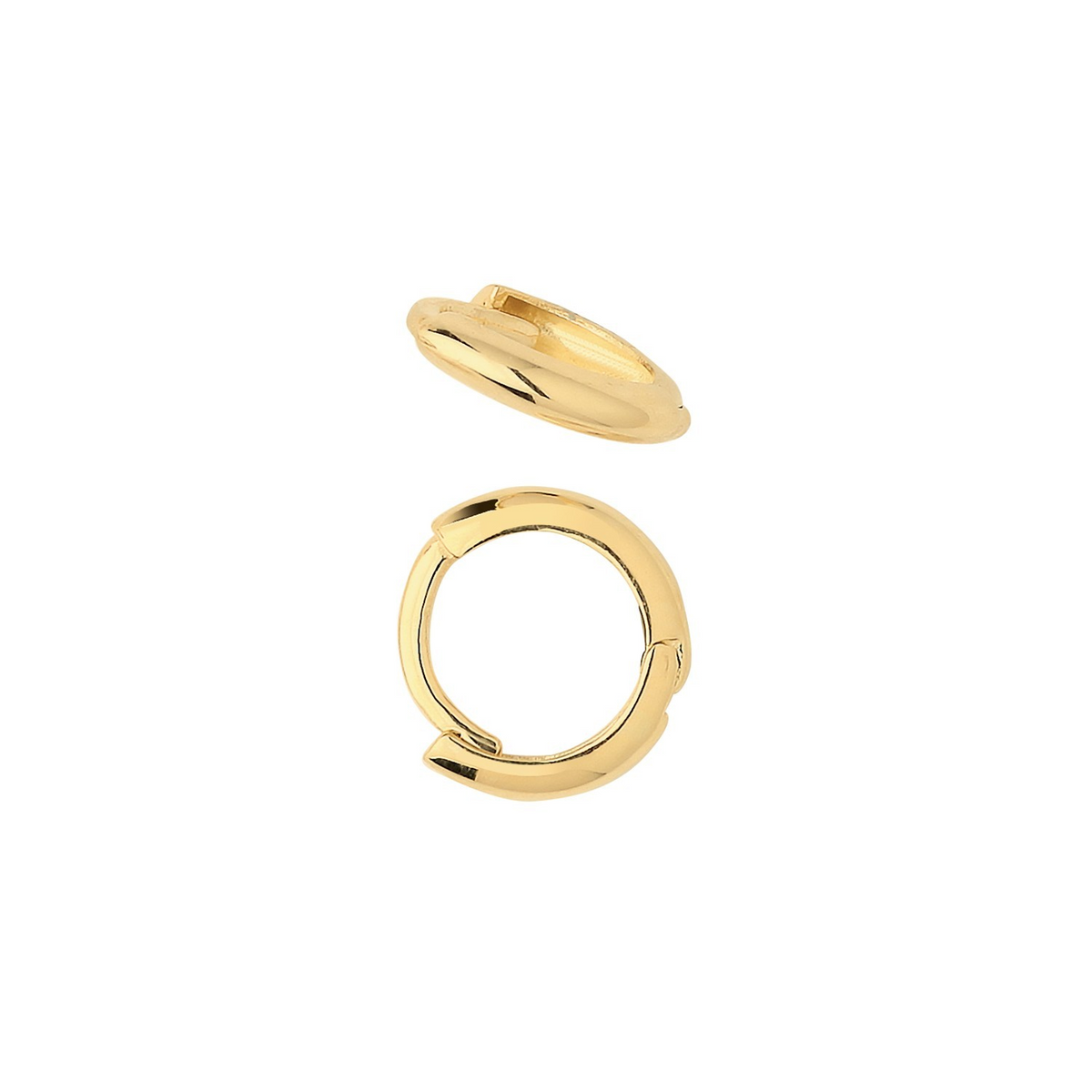 9ct Yellow Gold 7mm Hoop Earrings British Made 375 Hallmarked Brand New Boxed