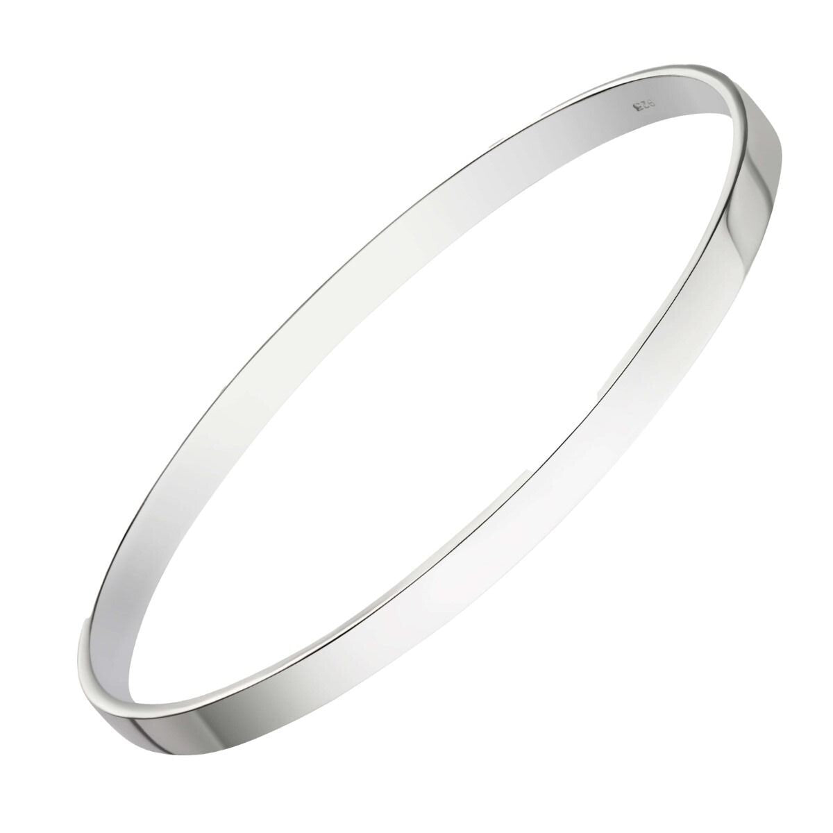 Plain Engravable Bangle Sterling Silver 925 Hallmarked Brand New Boxed