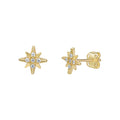Statement Star Stud Earrings 9ct Yellow Gold 375 Hallmarked British Made