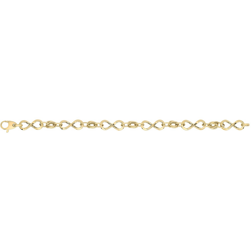 Infinity Style Bracelet 9ct Yellow Gold 375 Hallmarked British Made Brand New